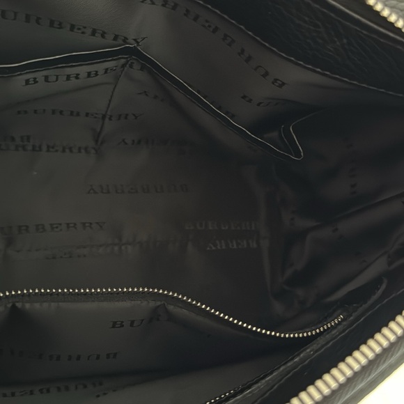 BURBERRY Black Nylon & Vintage Check Print with Leather Handle Shoulder Bag - Picture 15 of 15